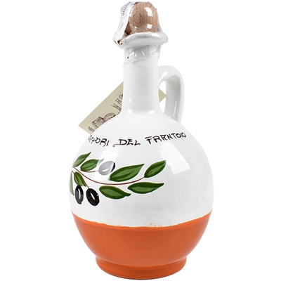 Ekstra jomfruolivenolie i keramikkrukke