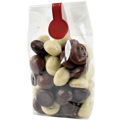 Pebernødder i chokolade i pose