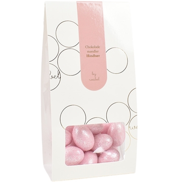 Chokolademandler hindbær - poseomslag