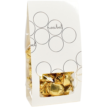 Karameller i chokolade - poseomslag