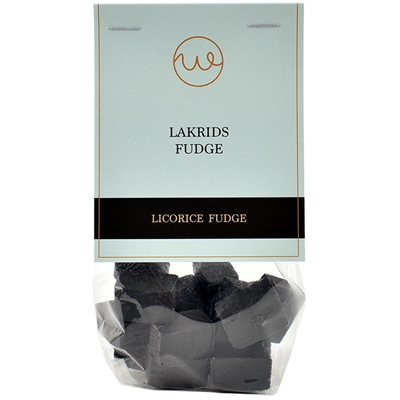 Lakridsfudge i pose m/ top